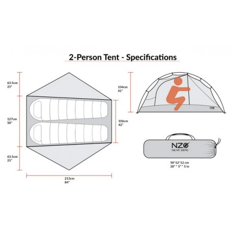 Near Zero 2-P Backpacking Tent Specs